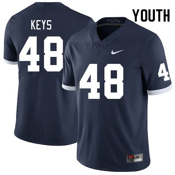 Youth #48 Kaveion Keys Penn State Nittany Lions College Football Jerseys Stitched Sale-Retro - Click Image to Close